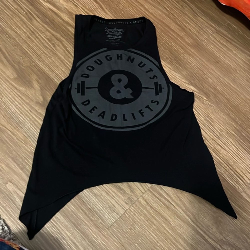 Dead lift and donuts, muscle tee in black sz medium